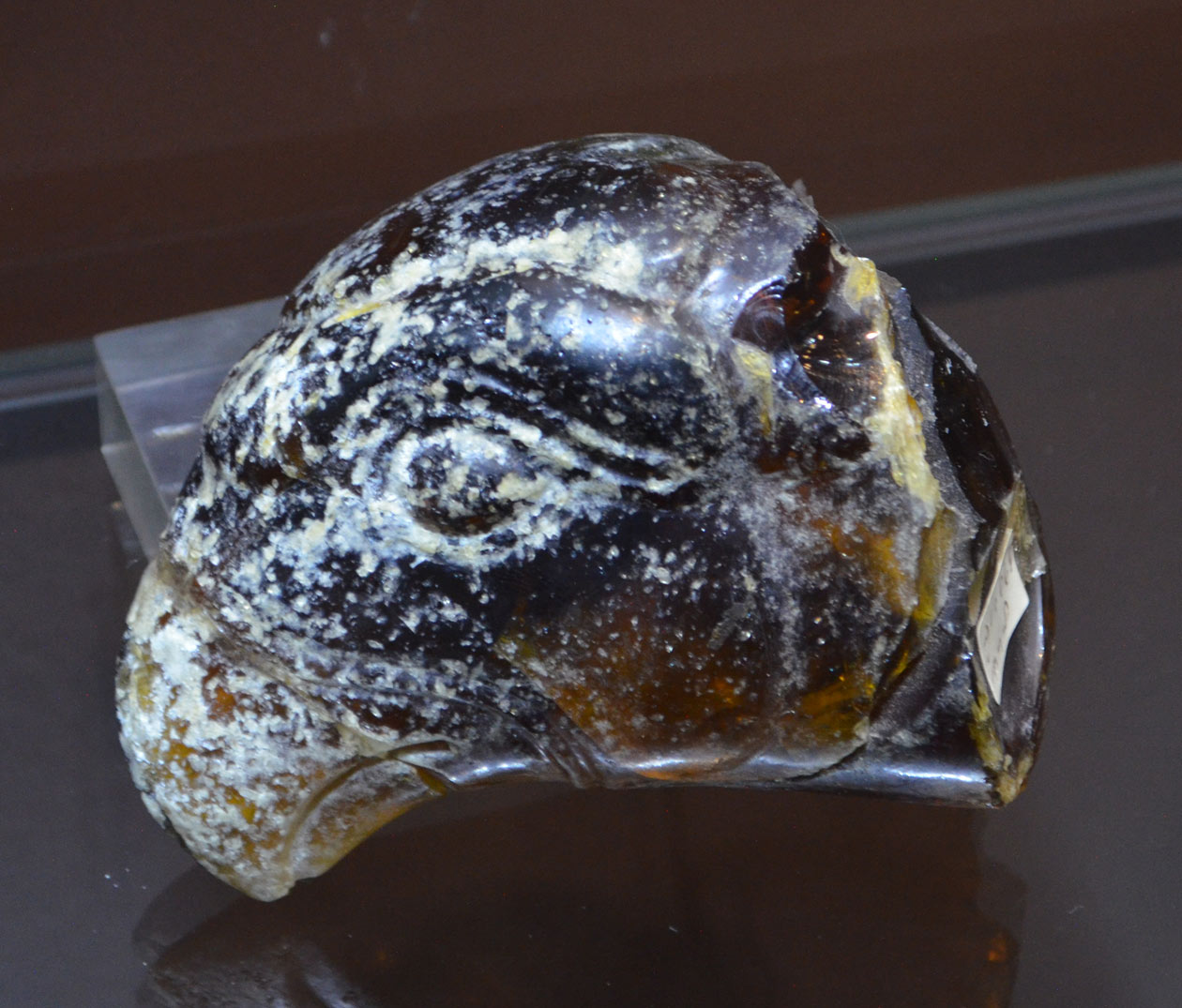 سر عقاب از سنگ ابسیدین(بلور معدنی) – سده 5و4 پ م – موزه رضا عباسی